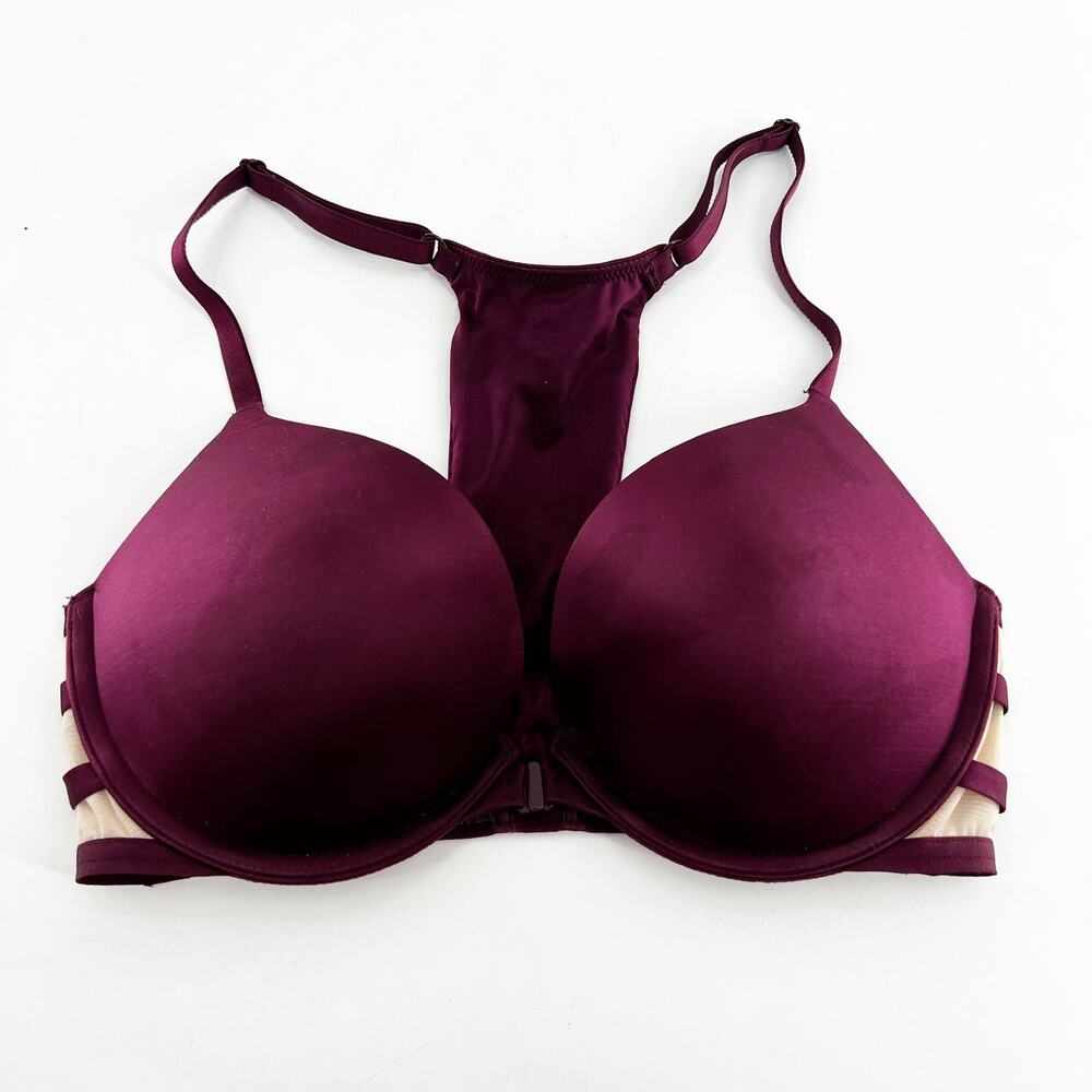 Victoria's Secret Women's Red Maroon Racerback Mesh Very Sexy‎ Push Up Bra 32D